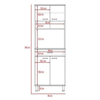 Mueble Multiusos Bagan, Blanco, con Un Cajón Organizador