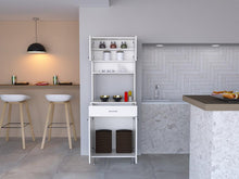 Mueble Multiusos Bagan, Blanco, con Un Cajón Organizador