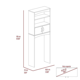 Gabinete de Baño Sabik, Blanco, con Dos Puertas Batientes X2