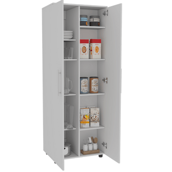 Alacena Izaro, Blanco, Variedad de Entrepaños y Gran Capacidad Para Almacenamiento