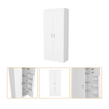 Alacena Multiusos Varese, Blanco, Posee Un Estante Adicional En La Puerta y Cuatro Entrepaños  ZF