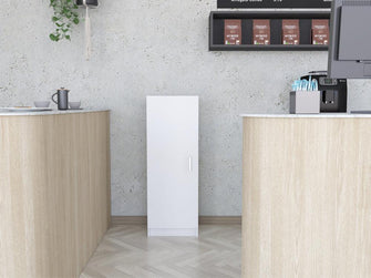 Mueble Multiusos Nadir, Blanco Nevado, con Una Puerta y Amplio Espacio de Almacenamiento