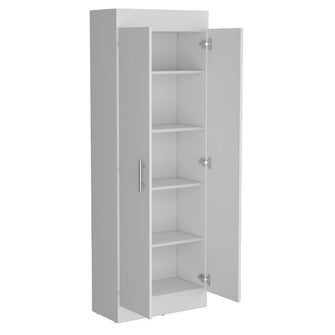 Alacena Nepal, Blanco, Cuenta con Cinco Entrepaños y Dos Puertas Batientes ZF