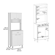 Alacena Bagan, Blanco Nevado, con Amplio Capacidad de Almacenamiento