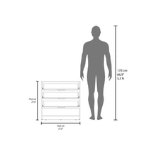 Organizador Ader, Plata Oscuro y Fresno Europeo, con tres cajones para guardar ZF
