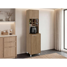 Alacena Atica, Kronos Fresno, con espacio para guardar botellas de vino ZF