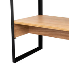 Mueble Auxiliar Recibidor Korina, Fresno Europeo, con Patas En Acero Negras