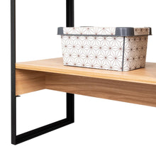 Mueble Auxiliar Recibidor Korina, Fresno Europeo, con Patas En Acero Negras