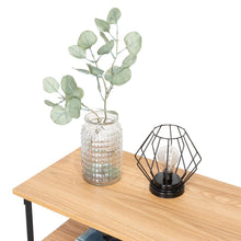 Mueble Auxiliar Recibidor Korina, Fresno Europeo, con Patas En Acero Negras