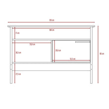 Mueble Auxiliar Recibidor Korina, Miel, con Patas En Acero Negras