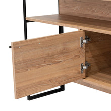 Mueble Auxiliar Recibidor Korina, Miel, con Patas En Acero Negras