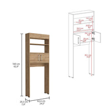 Gabinete de Baño Oporto, Miel, con Variedad de Entrepaños X2