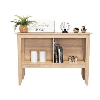 Mesa Auxiliar Sarume, Beige, con Entrepaño Doble y Amplia Superficie ZF