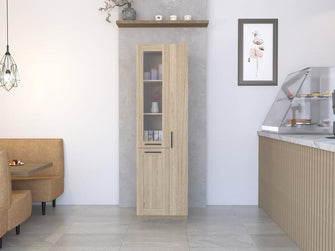 Mueble Multiusos Elica, Beige, con Entrepaños y Tres Puertas