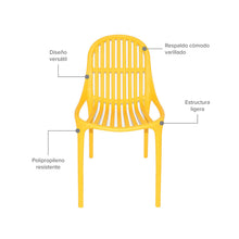 Silla Plástica Alteza, Amarilla