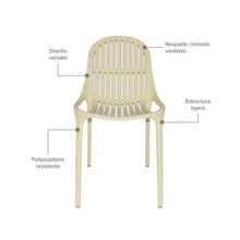 Silla Plástica Alteza, Beige