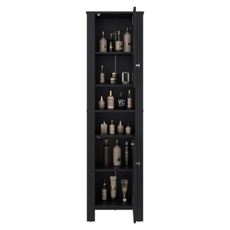 Mueble  Auxiliar para Baño Vanes, Wengue, con espacio para objetos decorativos