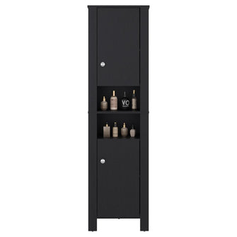 Mueble  Auxiliar para Baño Vanes, Wengue, con espacio para objetos decorativos