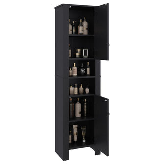 Mueble  Auxiliar para Baño Vanes, Wengue, con espacio para objetos decorativos
