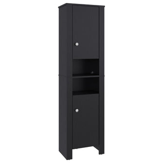 Mueble  Auxiliar para Baño Vanes, Wengue, con espacio para objetos decorativos