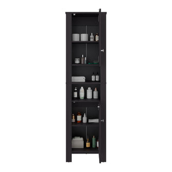 Mueble  Auxiliar para Baño Vanes, Wengue, con espacio para objetos decorativos ZF