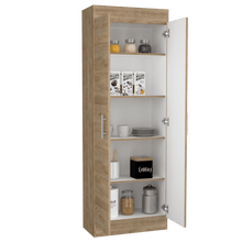 Mueble Multiusos Barlovento, Miel, Cuenta con Cinco Entrepaños y Dos Puertas Batientes