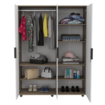 Combo Para Habitación Marsala, Incluye Panel de Tv y Closet