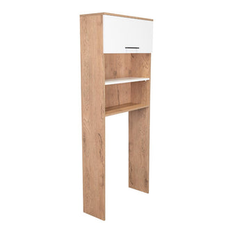 Gabinete de Baño Magnus, Café Claro y Blanco, con Una Puerta y Dos Entrepaños Para Ubicar Multiples Objetos