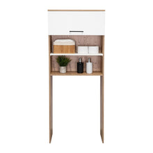 Gabinete de Baño Magnus, Café Claro y Blanco, con Una Puerta y Dos Entrepaños Para Ubicar Multiples Objetos