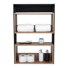 Gabinete de Baño Sensei, Negro y Castaño, con  superficies para ubicar objetos