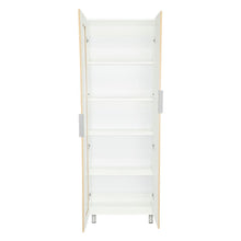 Alacena Diamante, Blanco y Beige, Amplios Espacios Para Guardar Alimentos y Electrodomésticos