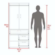 Closet sevilla, Fresno Europeo, con dos puertas abatibles y tres cajones
