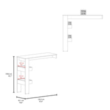 Mesa de Bar Rayo, Blanco Duqueza, con espacio para colocar objetos de bar ZF