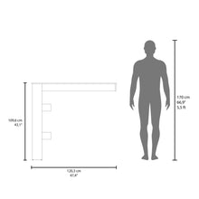 Mesa de Bar Rayo, Blanco Duqueza, con espacio para colocar objetos de bar ZF