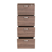 Archivador Alto Nakarat, Wengue y  Chocolate, Cuatro cajones y un cajon con cerradura