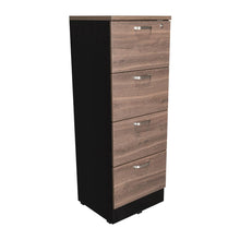Archivador Alto Nakarat, Wengue y  Chocolate, Cuatro cajones y un cajon con cerradura