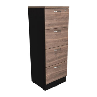 Archivador Alto Nakarat, Wengue y  Chocolate, Cuatro cajones y un cajon con cerradura