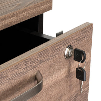 Archivador Alto Nakarat, Wengue y  Chocolate, Cuatro cajones y un cajon con cerradura
