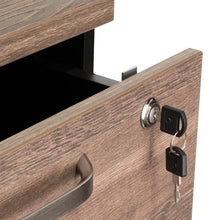 Archivador Alto Nakarat, Wengue y  Chocolate, Cuatro cajones y un cajon con cerradura