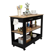 Barra de Cocina Cala, Wengue y Café Claro, con Amplia Superficie En La Mesa ZF