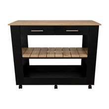 Barra de Cocina Cala, Wengue y Café Claro, con Amplia Superficie En La Mesa ZF