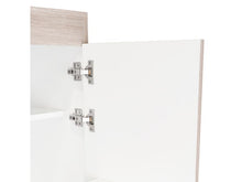 Alacena Multiusos Varese, Bardolino y Blanco Vainilla, Posee Un Estante Adicional En La Puerta y Cuatro Entrepaños