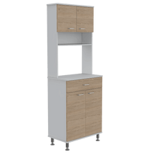 Mueble Multiusos Huzy, Beige y Blanco, con Amplia Capacidad de Almacenamiento