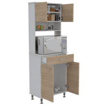 Mueble Multiusos Huzy, Beige y Blanco, con Amplia Capacidad de Almacenamiento