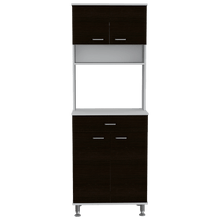 Alacena Huzy, Blanco y Wengue, con Amplia Capacidad de Almacenamiento