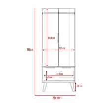 Closet Ali, Café Claro y Wengue, con Dos Puertas y Cajonera