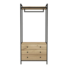 Closet Alma, Café Claro, con 3 Cajones Inferiores   ZF