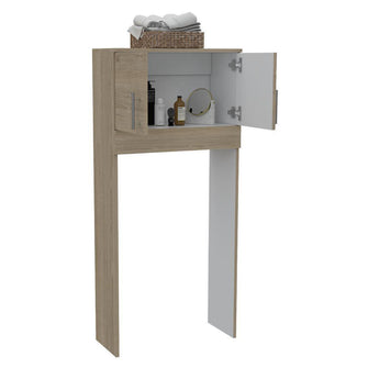 Gabinete de Baño Aqua 6, Beige y Blanco, con Dos Puertas Para Su Almacenamiento X2