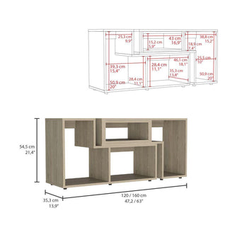 Mesa Para Tv Ascher, Beige, con Espacio Para Televisor de 50 Pulgadas  ZF