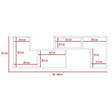 Mesa para TV Ascher, Blanco, con Espacio para Televisor de 50 Pulgadas